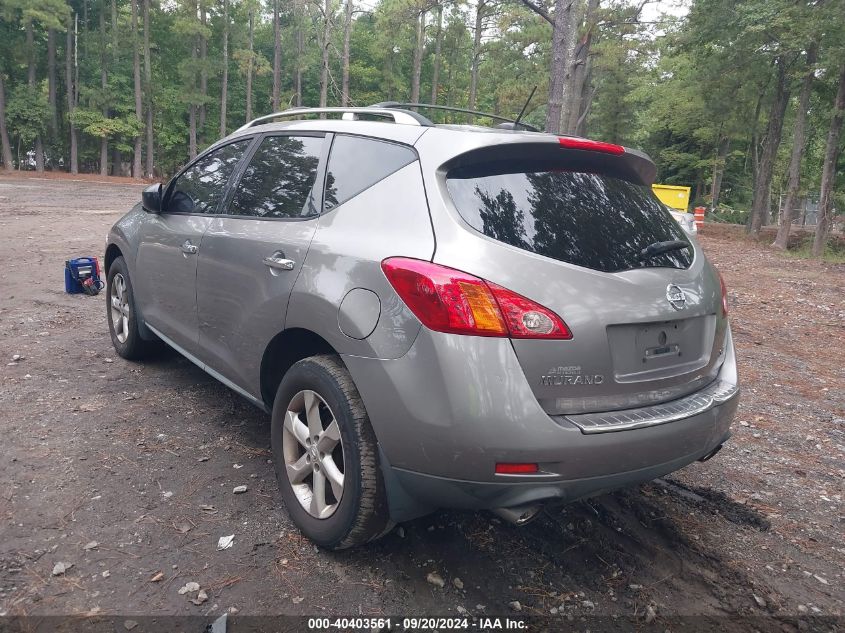 2009 Nissan Murano Sl VIN: JN8AZ18U49W103749 Lot: 40403561