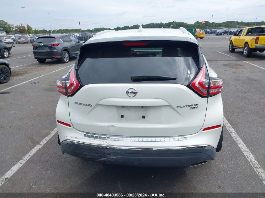 2018 Nissan Murano Platinum VIN: 5N1AZ2MH8JN152128 Lot: 40403586