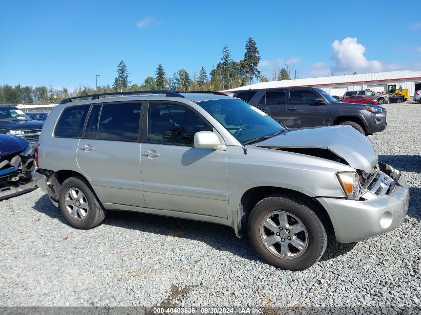 2005 Toyota Highlander V6 VIN: JTEGP21A450070116 Lot: 40403636