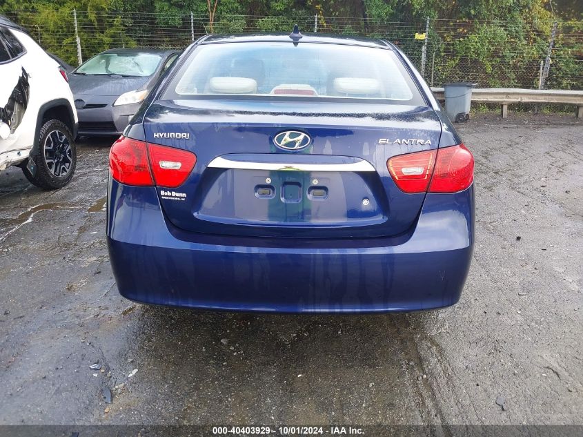 2010 Hyundai Elantra Gls VIN: KMHDU4AD2AU860017 Lot: 40403929