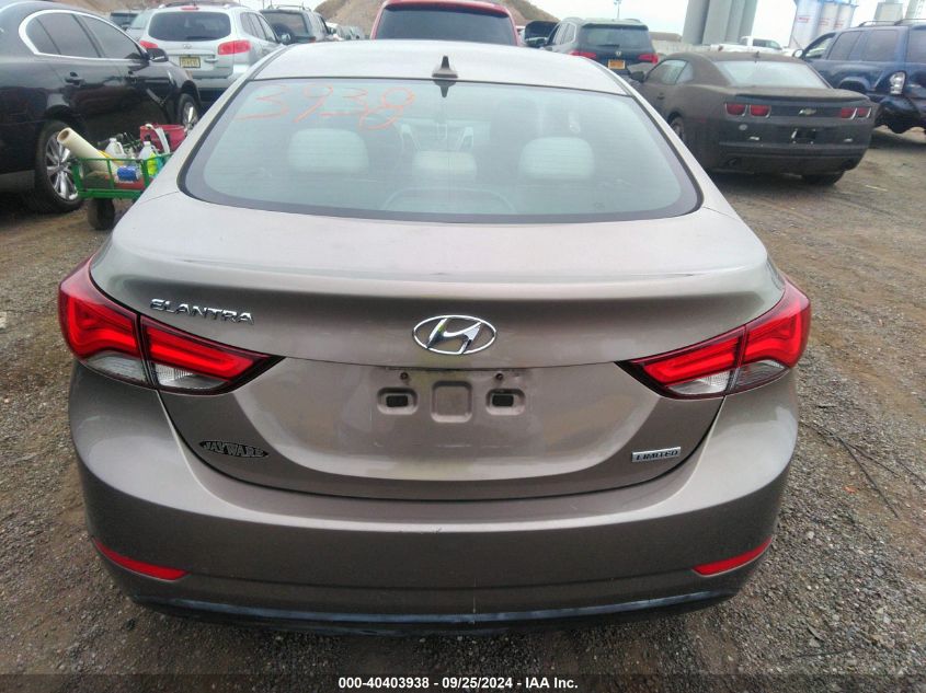 2014 Hyundai Elantra Limited VIN: 5NPDH4AE7EH504289 Lot: 40403938