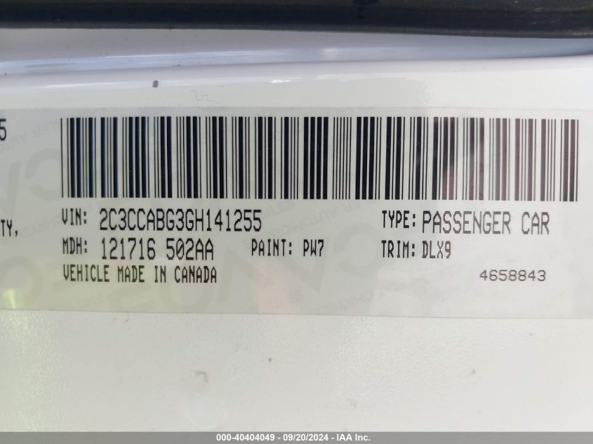 2C3CCABG3GH141255 2016 Chrysler 300 300S