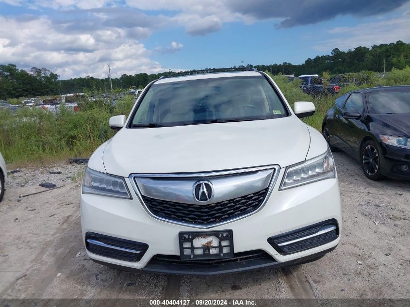 2016 Acura Mdx Acurawatch Plus Package VIN: 5FRYD4H23GB047716 Lot: 40404127