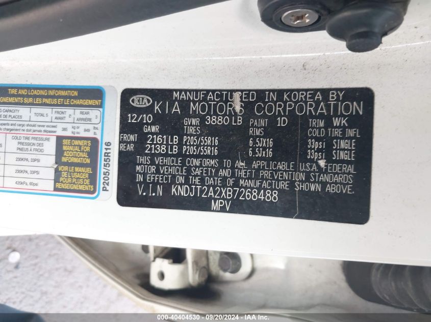 KNDJT2A2XB7268488 2011 Kia Soul +