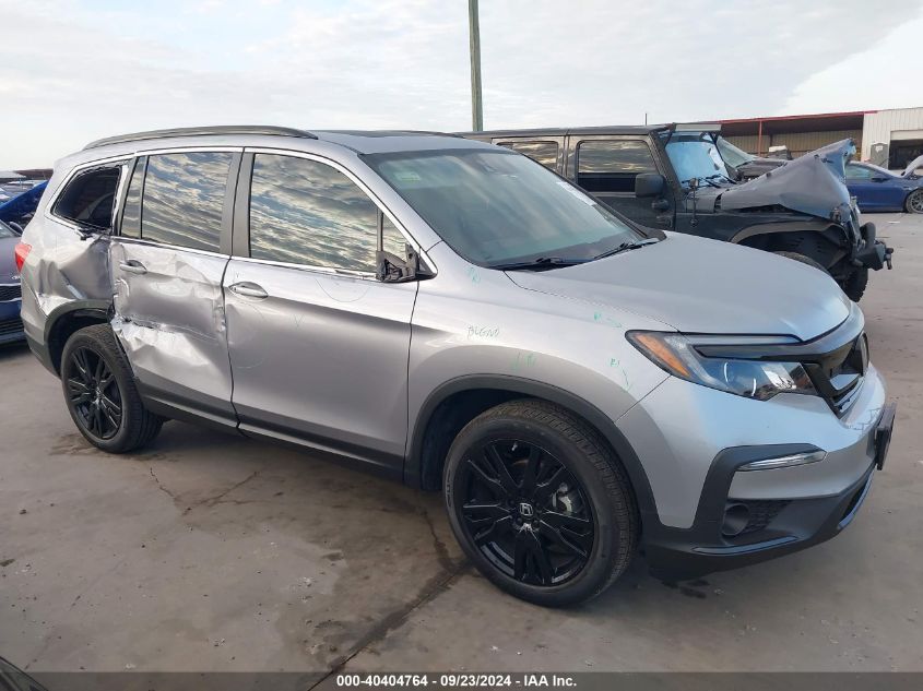 2022 Honda Pilot Se VIN: 5FNYF6H25NB103689 Lot: 40404764