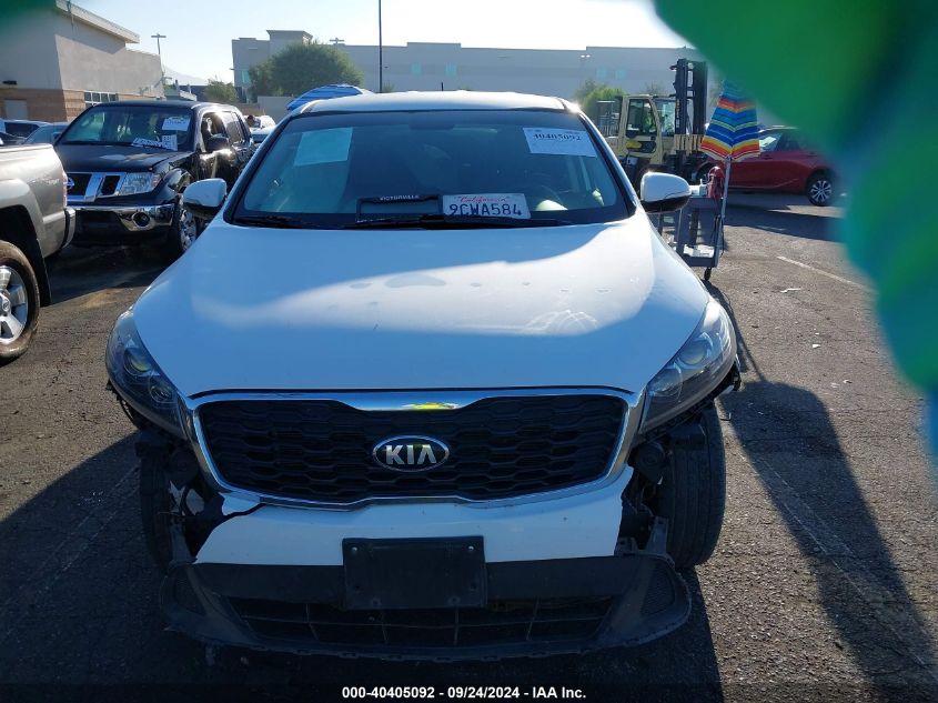 2019 Kia Sorento 3.3L Lx VIN: 5XYPG4A56KG478948 Lot: 40405092