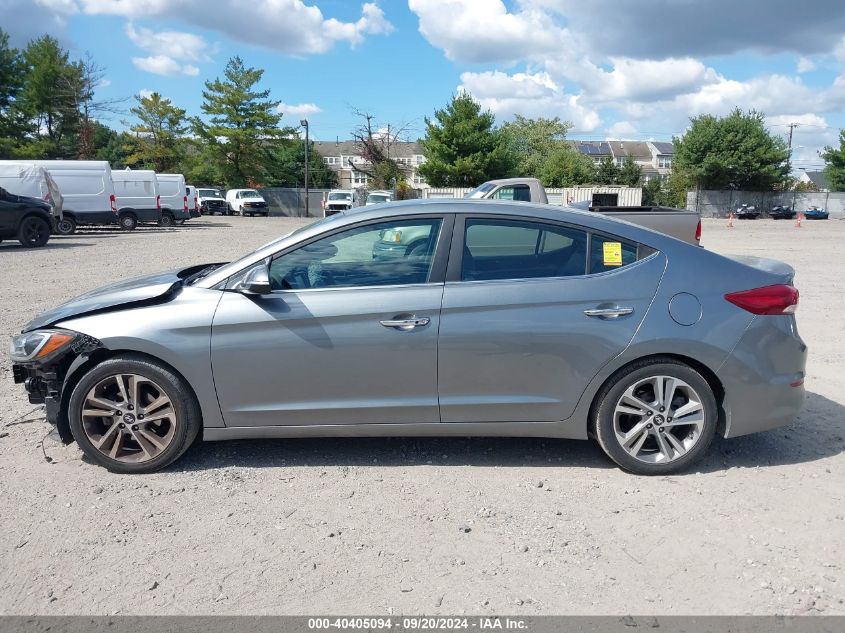 2017 HYUNDAI ELANTRA LIMITED - KMHD84LF2HU310605