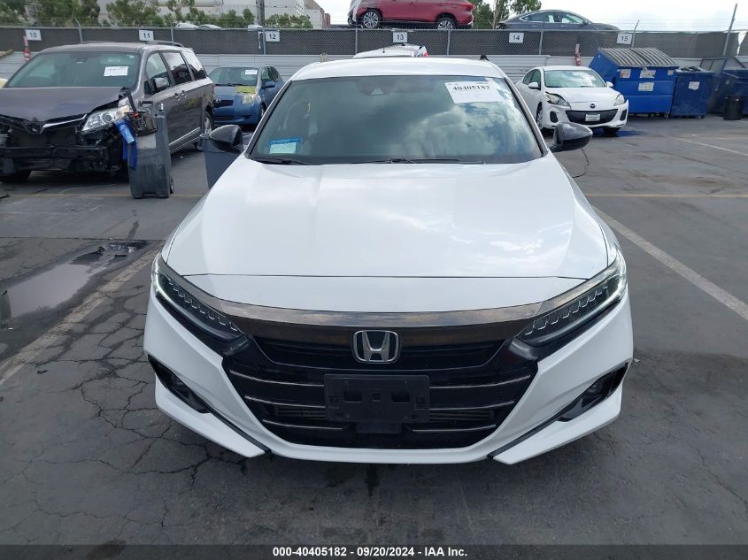 2022 Honda Accord Sport VIN: 1HGCV1F38NA002877 Lot: 40405182