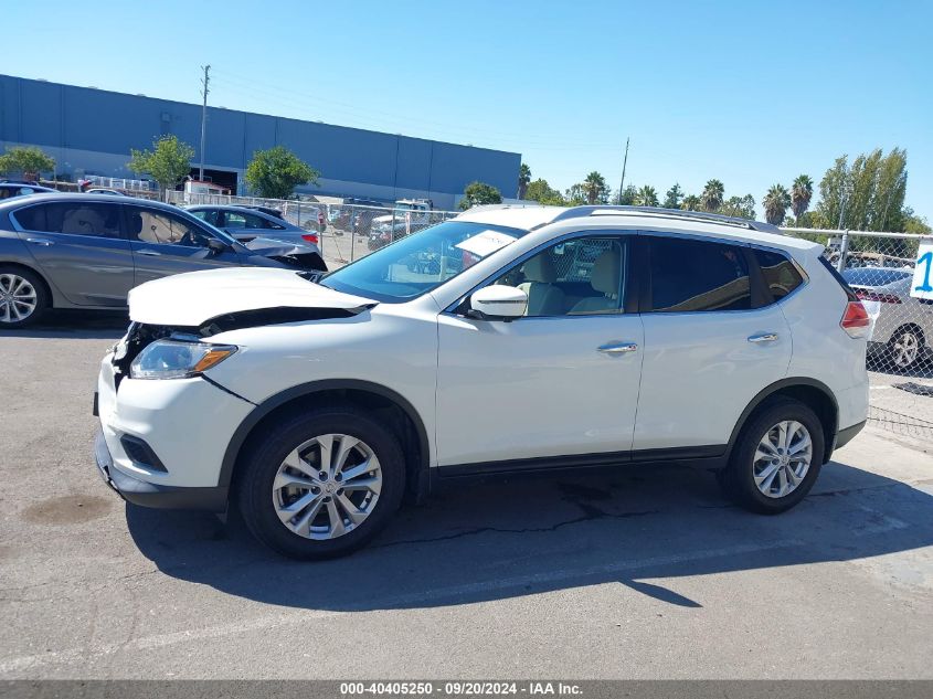 2016 Nissan Rogue Sv VIN: KNMAT2MT2GP708294 Lot: 40405250