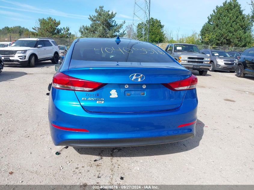 2017 Hyundai Elantra Se VIN: 5NPD74LF6HH101899 Lot: 40405576