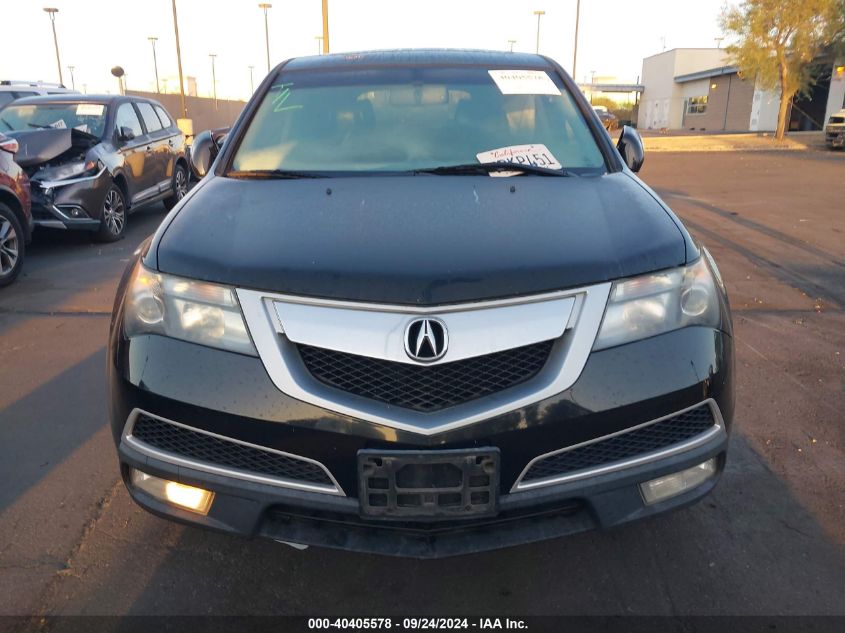 2013 Acura Mdx VIN: 2HNYD2H29DH522016 Lot: 40405578