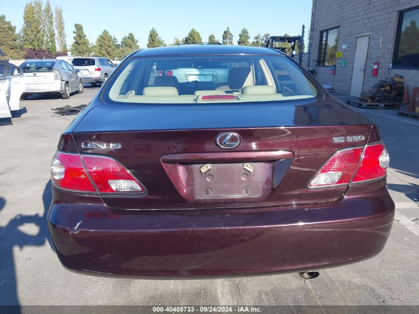 2004 Lexus Es 330 VIN: JTHBA30G045043619 Lot: 40405733