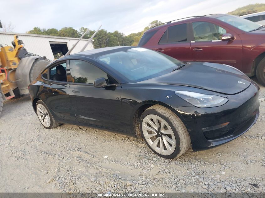 2022 Tesla Model 3 VIN: 5YJ3E1EB5NF186965 Lot: 40406148