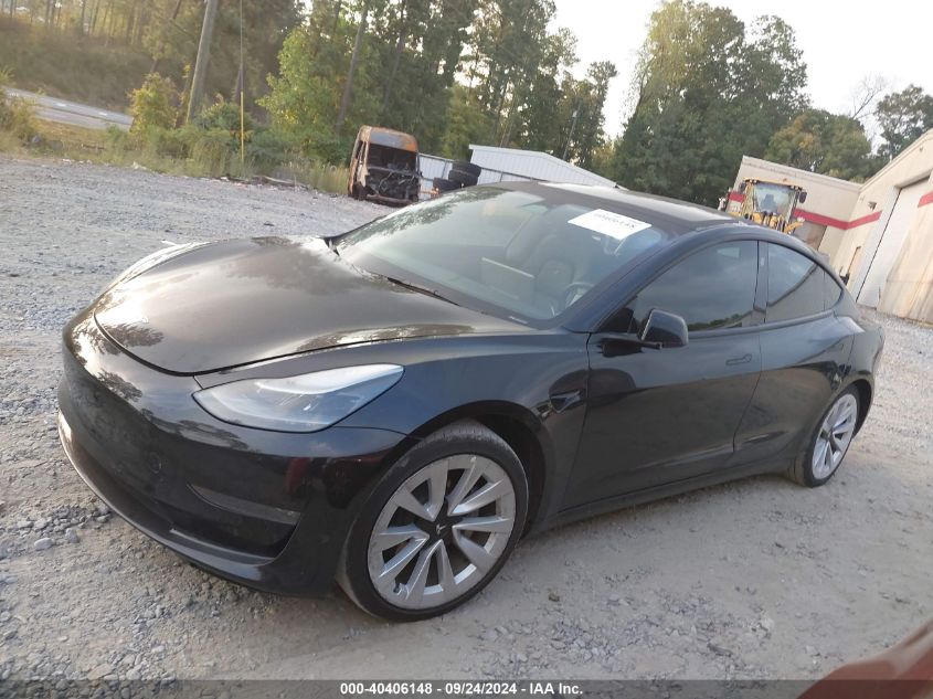 2022 Tesla Model 3 VIN: 5YJ3E1EB5NF186965 Lot: 40406148