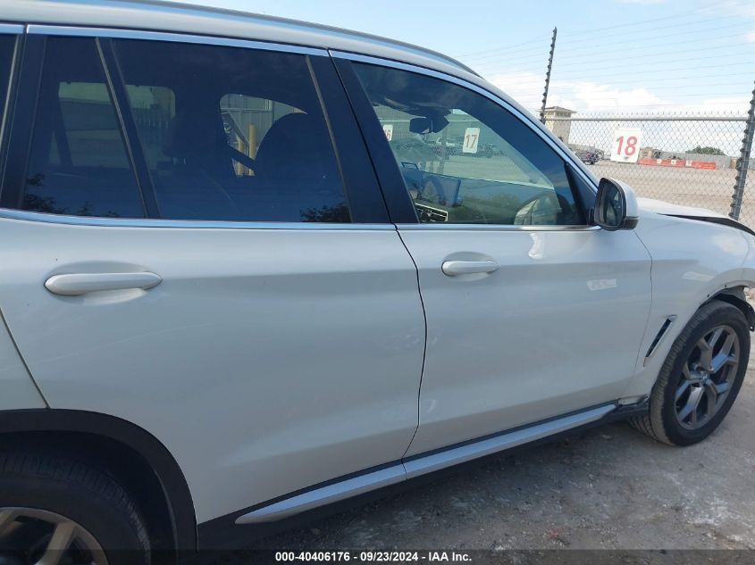 2022 BMW X3 Sdrive30I VIN: 5UX43DP09N9K82369 Lot: 40406176