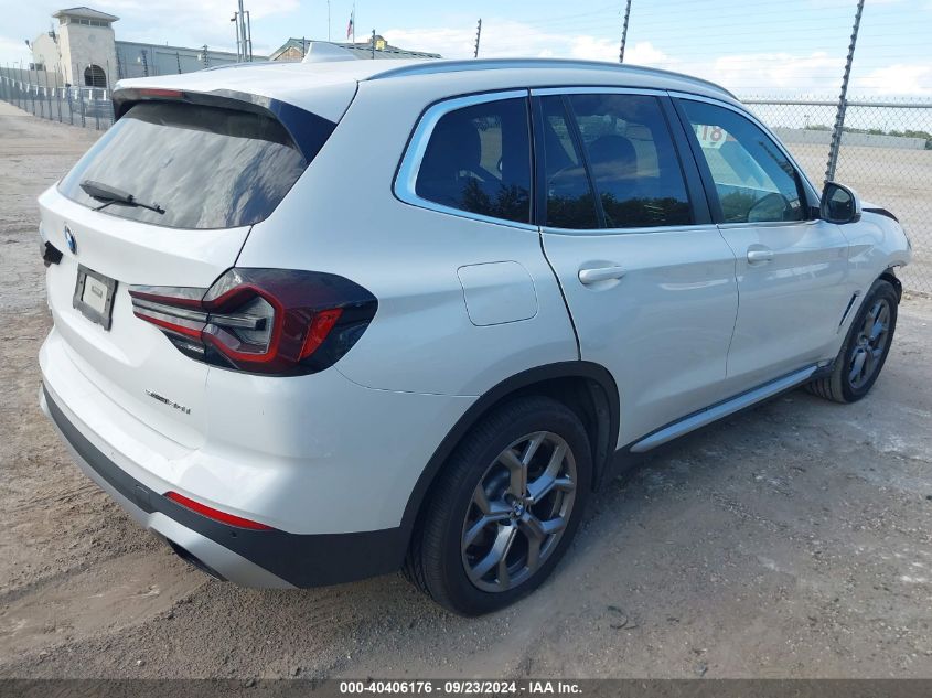 2022 BMW X3 SDRIVE30I - 5UX43DP09N9K82369