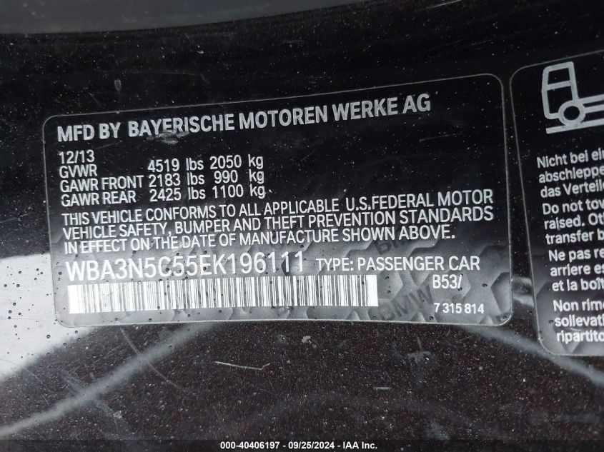 WBA3N5C55EK196111 2014 BMW 428I xDrive