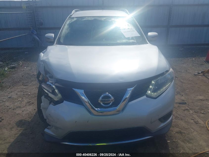 2016 Nissan Rogue Sv VIN: KNMAT2MT5GP694567 Lot: 40406226