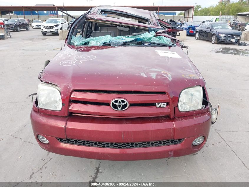 2005 Toyota Tundra Limited V8 VIN: 5TBET38115S480185 Lot: 40406380