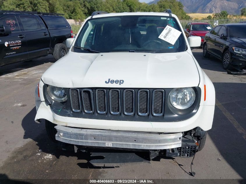 2018 Jeep Renegade Latitude Fwd VIN: ZACCJABB1JPJ19117 Lot: 40406603