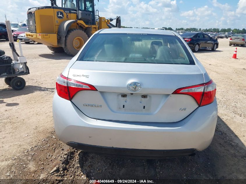 2016 Toyota Corolla Le VIN: 5YFBURHE1GP480096 Lot: 40406649