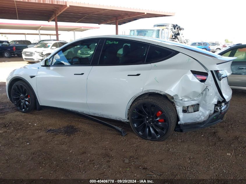 2022 Tesla Model Y Performance Dual Motor All-Wheel Drive VIN: 7SAYGDEF4NF394083 Lot: 40406778