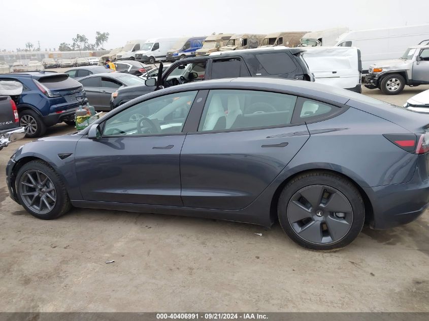 2022 Tesla Model 3 Long Range Dual Motor All-Wheel Drive VIN: 5YJ3E1EB3NF135447 Lot: 40406991