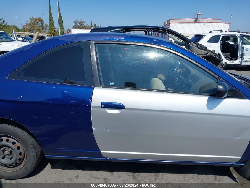 2003 Honda Civic Lx VIN: 1HGEM22553L018500 Lot: 40407006