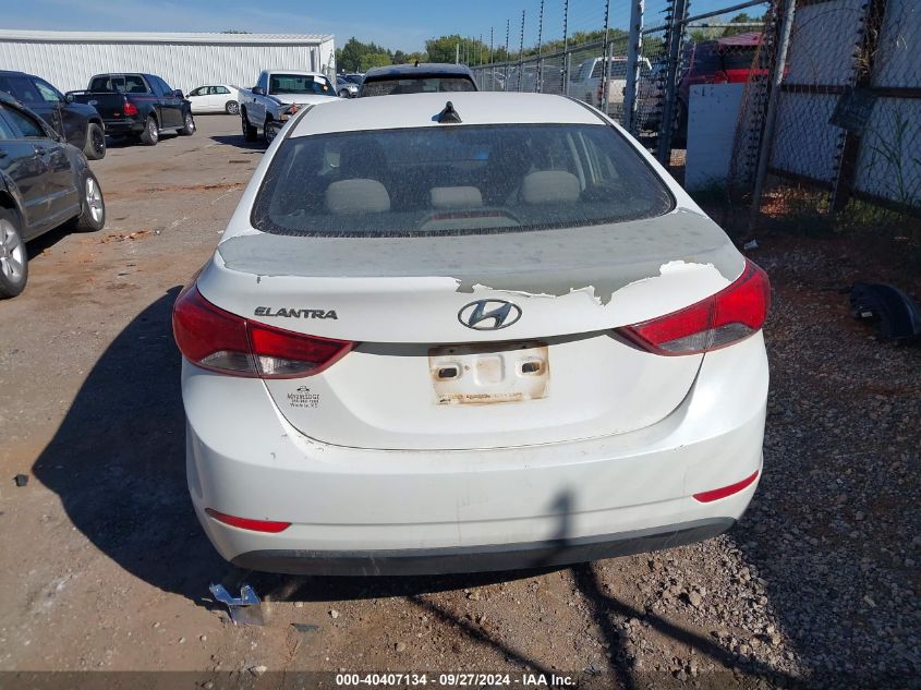 2016 Hyundai Elantra Se VIN: 5NPDH4AE8GH788129 Lot: 40407134