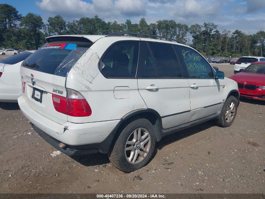 2006 BMW X5 3.0I VIN: 5UXFA13546LY46688 Lot: 40407236