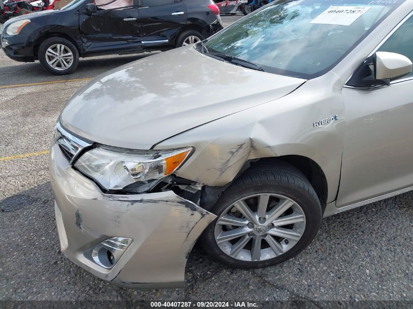 2014 Toyota Camry Hybrid Xle VIN: 4T1BD1FK9EU107670 Lot: 40407287