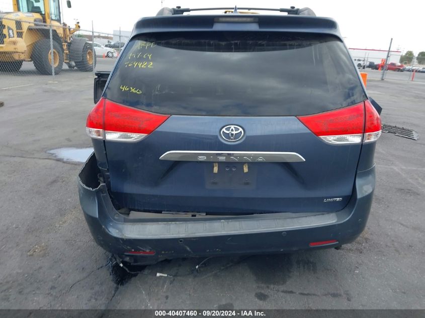 2013 Toyota Sienna Limited V6 7 Passenger VIN: 5TDYK3DC3DS386189 Lot: 40407460