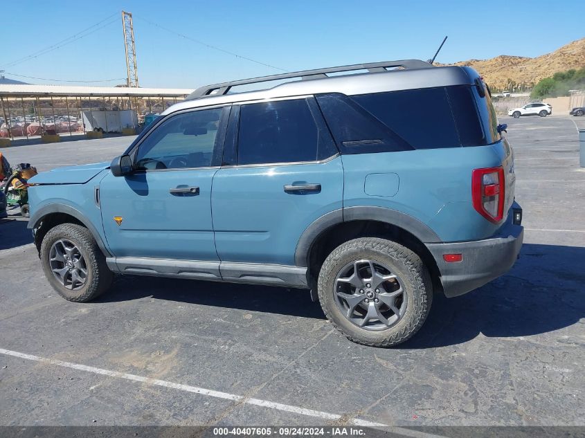 2021 Ford Bronco Sport Badlands VIN: 3FMCR9D90MRA41407 Lot: 40407605