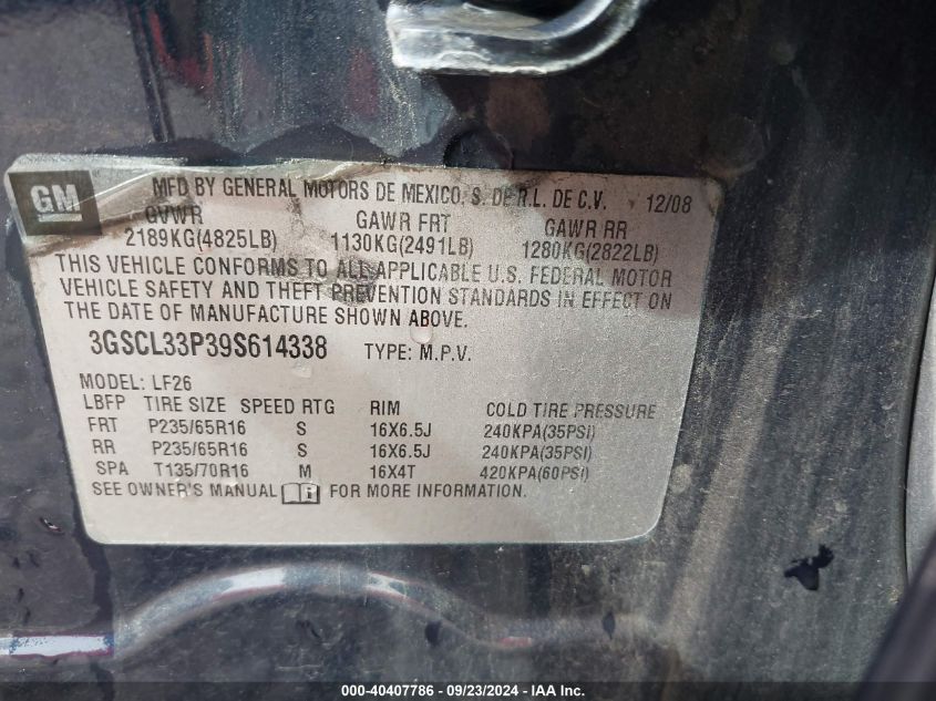 3GFCL33P395614338 2009 Saturn Vue 4-Cyl Xe