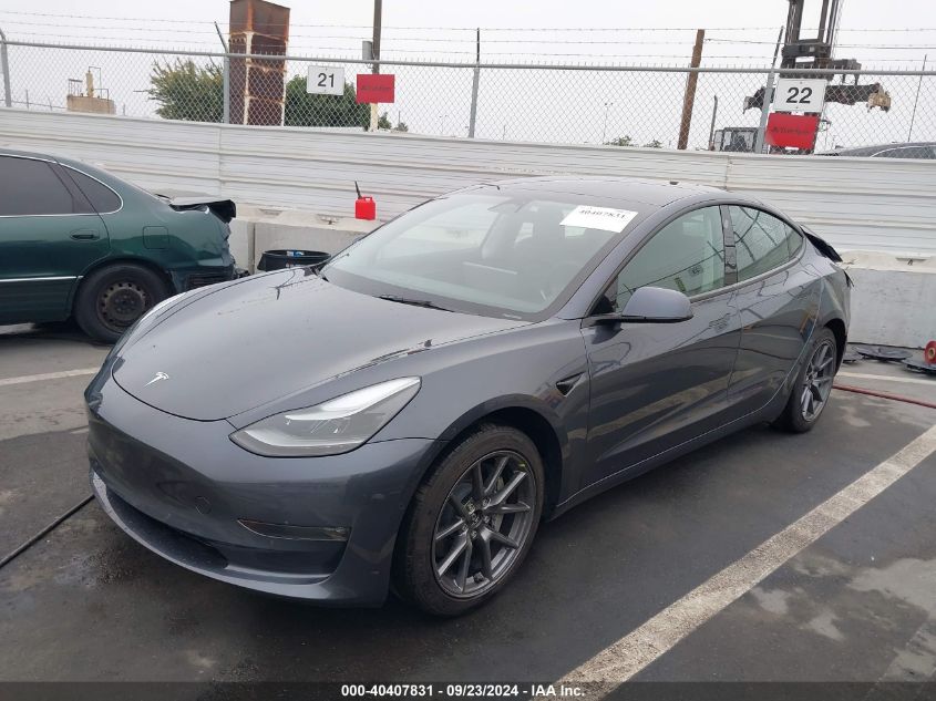 5YJ3E1EB3NF162681 2022 TESLA MODEL 3 - Image 2