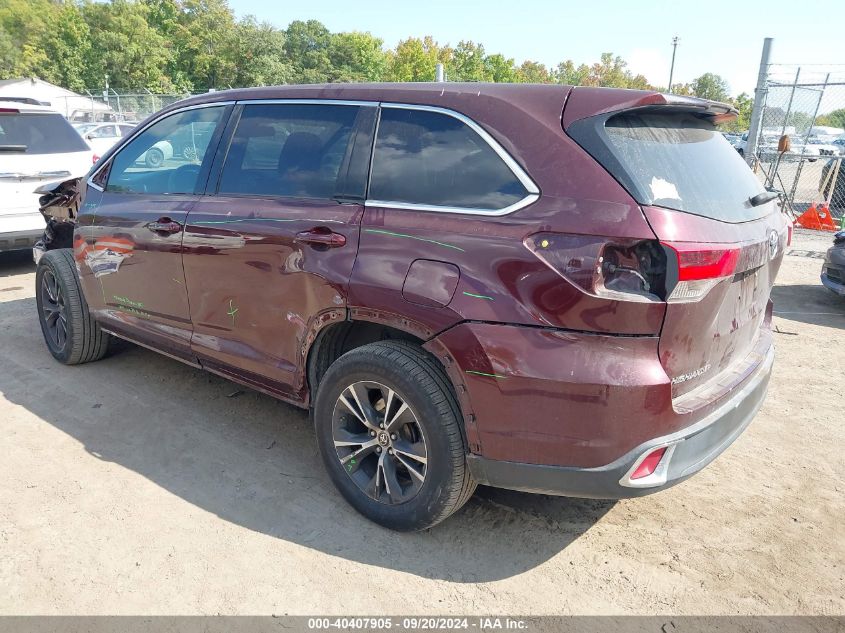 VIN 5TDBZRFH5KS746539 2019 Toyota Highlander, LE no.3