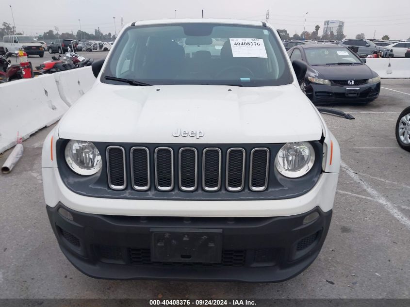 2018 Jeep Renegade Sport Fwd VIN: ZACCJAAB9JPG70500 Lot: 40408376