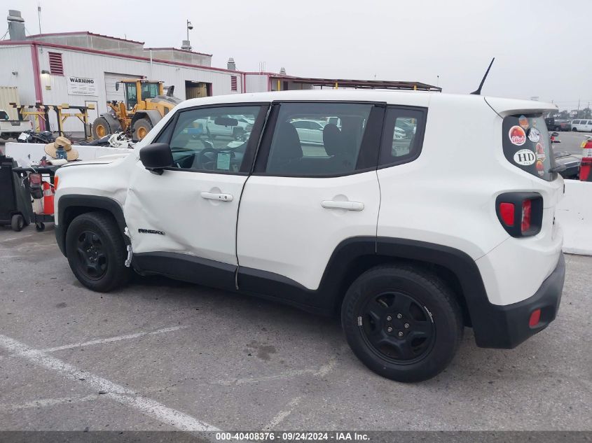 2018 Jeep Renegade Sport Fwd VIN: ZACCJAAB9JPG70500 Lot: 40408376