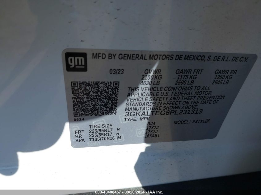 2023 GMC TERRAIN AWD SLE - 3GKALTEG6PL231313