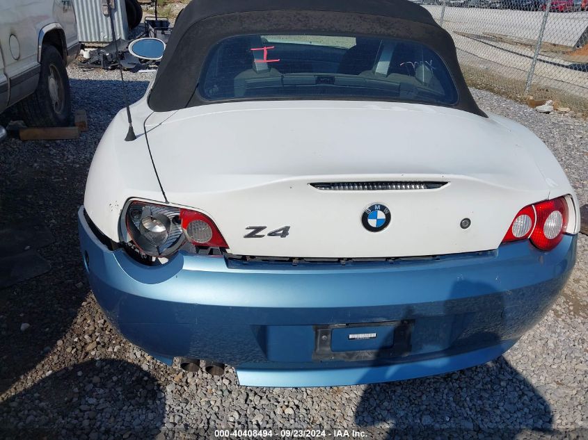 4USBT33565LS54160 2005 BMW Z4 2.5I