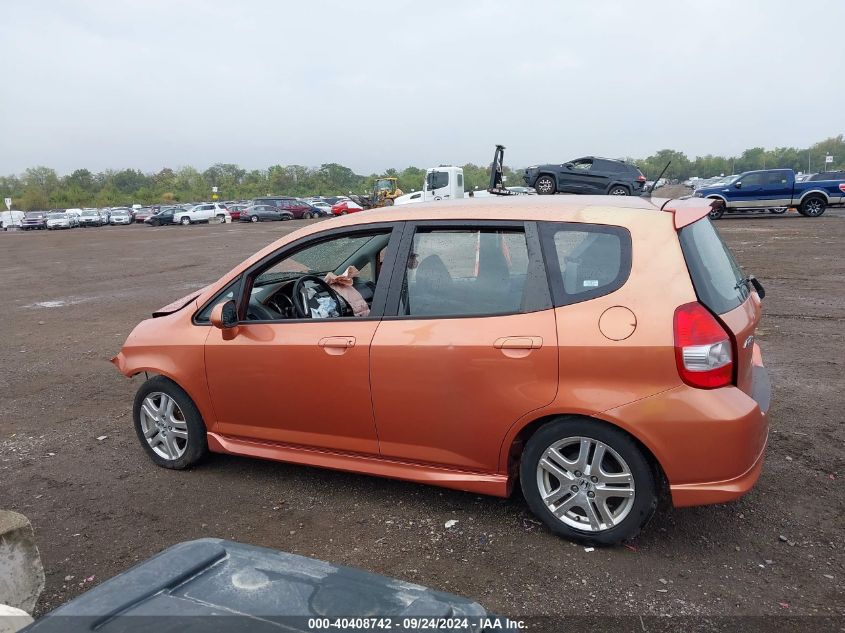 2007 Honda Fit Sport VIN: JHMGD38677S055412 Lot: 40408742