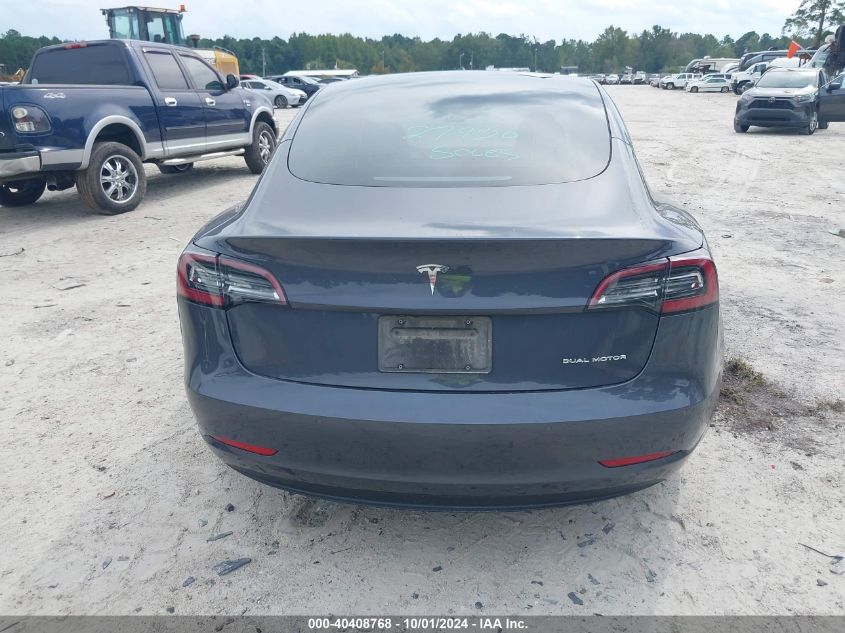 2022 Tesla Model 3 Long Range Dual Motor All-Wheel Drive VIN: 5YJ3E1EB8NF105604 Lot: 40408768