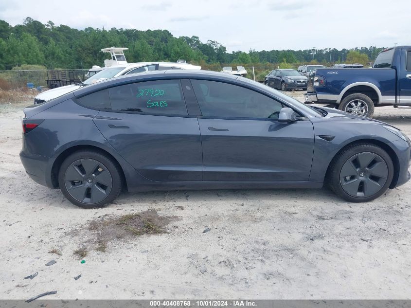 2022 Tesla Model 3 Long Range Dual Motor All-Wheel Drive VIN: 5YJ3E1EB8NF105604 Lot: 40408768