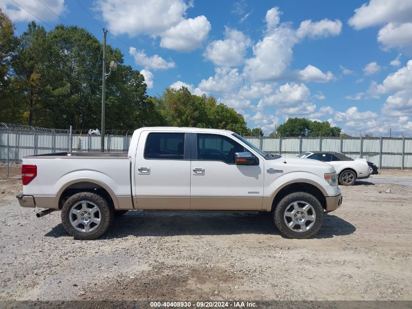 2013 Ford F-150 King Ranch VIN: 1FTFW1ET0DKE21762 Lot: 40408930