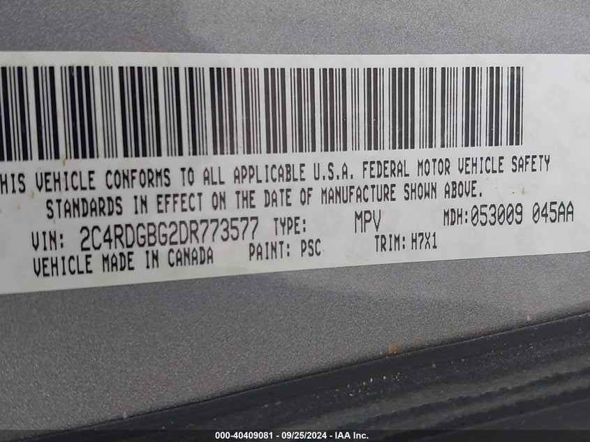 2013 DODGE GRAND CARAVAN SE - 2C4RDGBG2DR773577