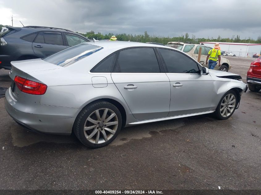 2014 Audi A4 Premium VIN: WAUBFAFL5EN015082 Lot: 40409254