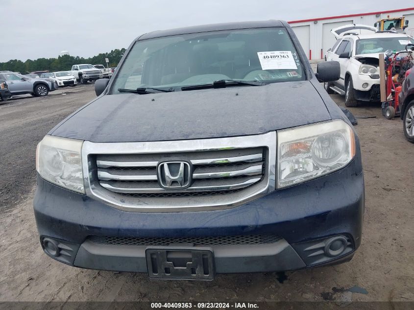 2014 Honda Pilot Lx VIN: 5FNYF3H20EB016328 Lot: 40409363