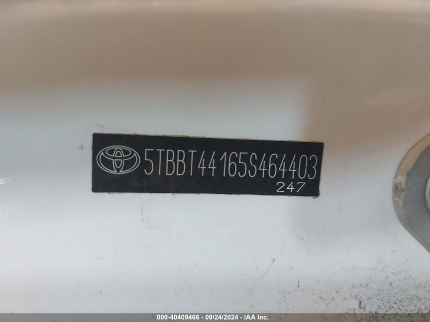 5TBBT44165S464403 2005 Toyota Tundra Sr5 V8