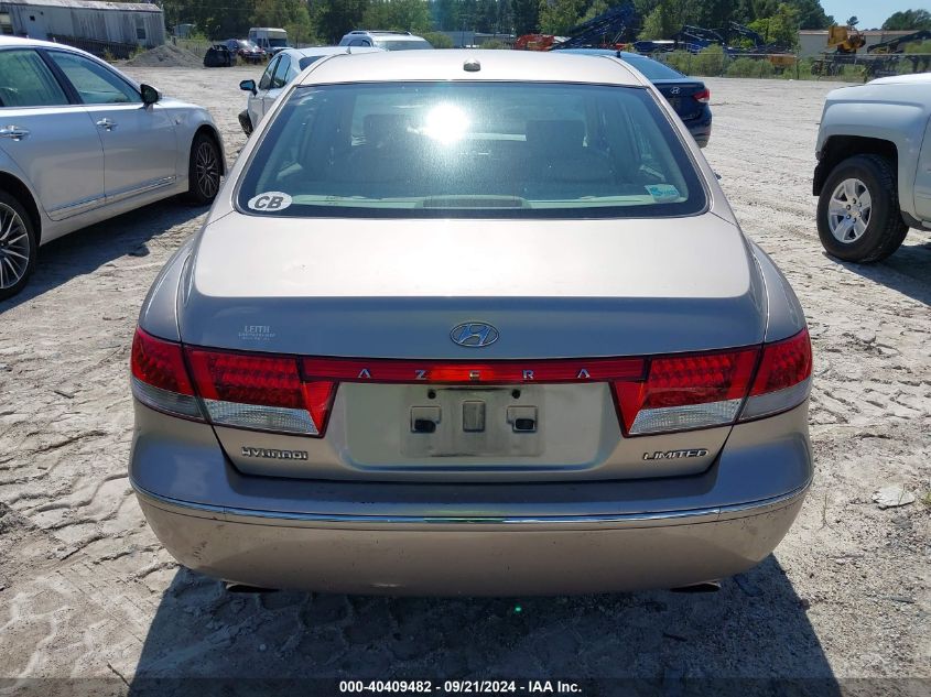 2008 Hyundai Azera Limited VIN: KMHFC46F68A277287 Lot: 40409482