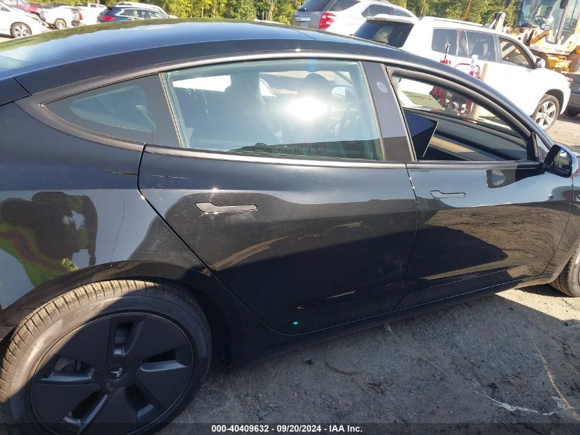 2021 Tesla Model 3 Standard Range Plus Rear-Wheel Drive VIN: 5YJ3E1EAXMF920991 Lot: 40409632